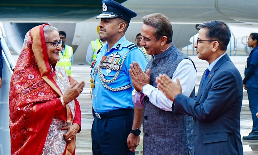 রাষ্ট্রীয় সফরে দিল্লি পৌঁছেছেন প্রধানমন্ত্রী শেখ হাসিনা