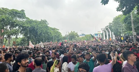 বৈষম্যবিরোধী ছাত্র আন্দোলনের ‘মার্চ টু ঢাকা’ কর্মসূচি সোমবার