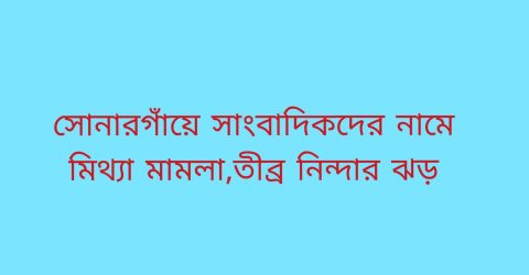 সোনারগাঁয়ে সাংবাদিকদের নামে মিথ্যা মামলার তীব্র নিন্দার ঝড়