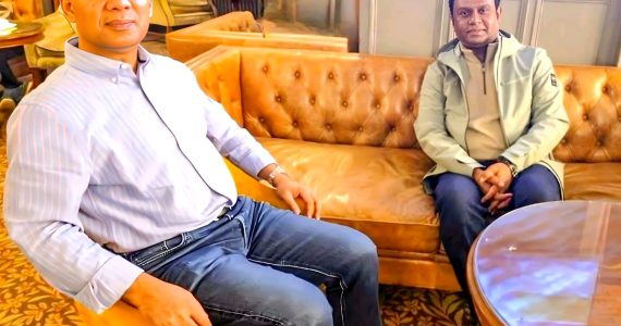 বিএনপির ভারপ্রাপ্ত চেয়ারম্যান তারেক রহমানের সাথে যুবদল নেতা রেজাউল কবীর পলের সৌজন্য সাক্ষাৎ